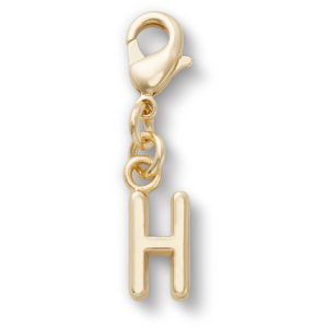 Gold Letter H Charm