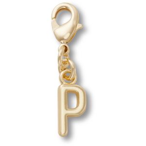 Gold Letter P Charm