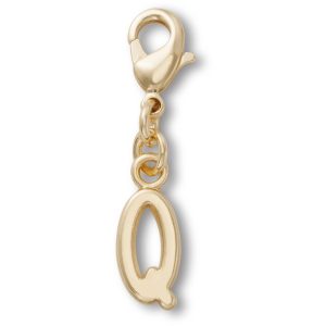 Gold Letter Q Charm