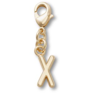 Gold Letter X Charm