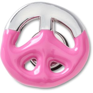 Silver and Pink Enamel Peace