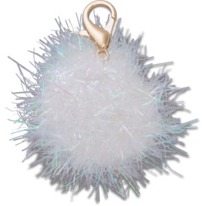 White Tinsel Puff Charm